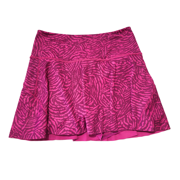 Athleta Magenta Ace Printed 13.5" Tennis Skort Size S
