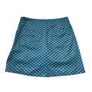 Lady Hagen Teal & Dark Navy Herringbone Print Golf Skort Size 6-2