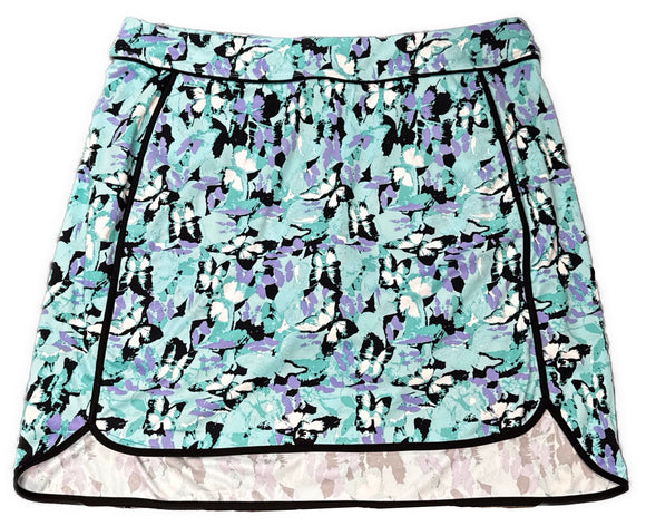 Greg Norman Women's Teal & Purple Patterned Golf Skort Size L