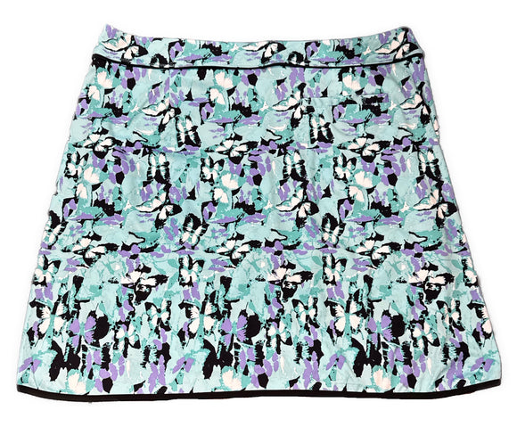 Greg Norman Women's Teal & Purple Patterned Golf Skort Size L