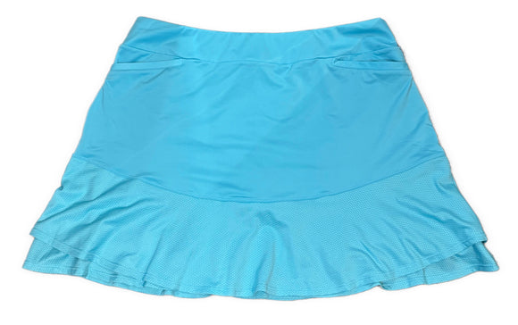 New Tail Activewear Knit Double Flounce Golf Skort - Moonstone Size XL MSP$100