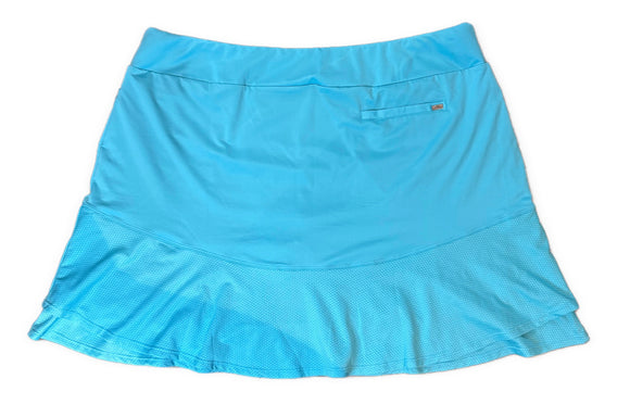 New Tail Activewear Knit Double Flounce Golf Skort - Moonstone Size XL MSP$100