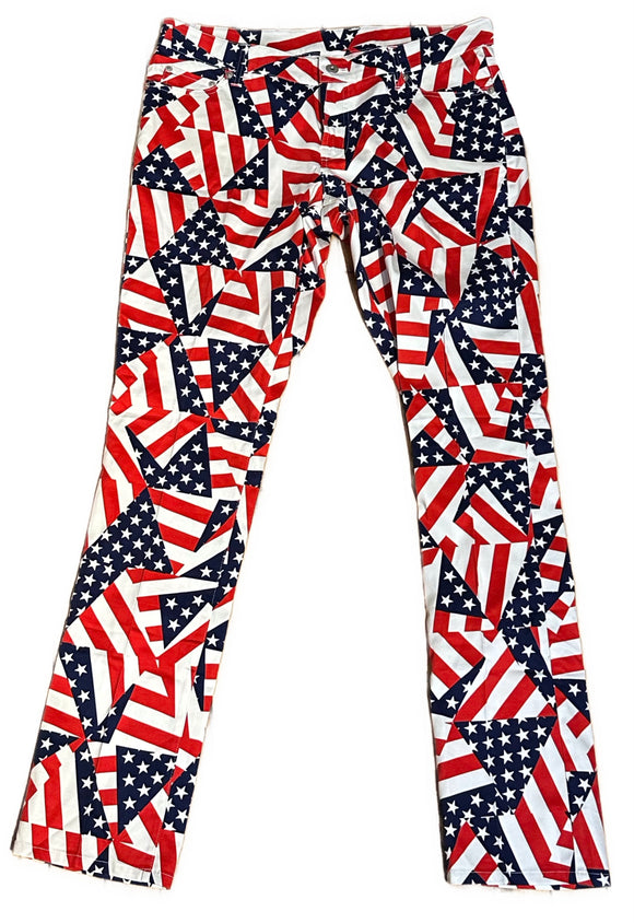 New Loudmouth Women's Flagadelic Golf Pants Size 10 MSP$98