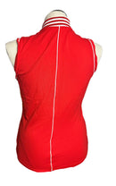 GGBlue luxe sport Red Sleevess Polo w/ White Collar Size M-2