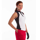 New EP NY Sleeveless Color Block Golf Polo - White/Red/Navy MSP$84-2