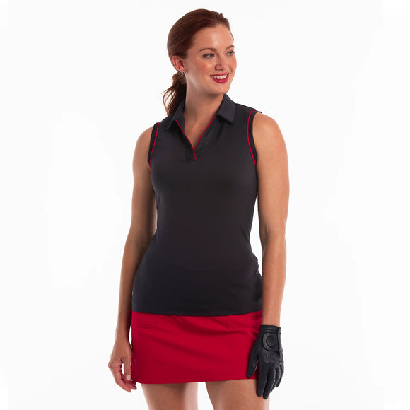 New EP NY Sleeveless Crossover Placket Golf Polo - Navy MSP$80