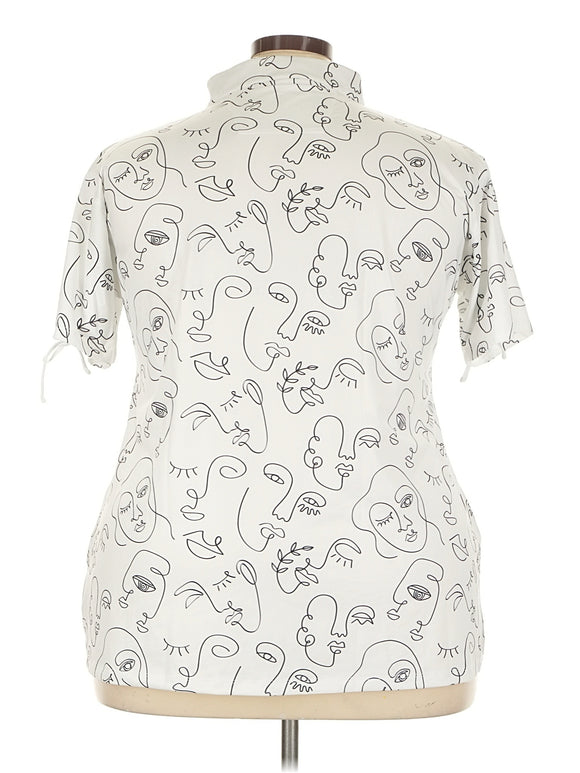 New Women's Lopez Picasso Short Sleeve Golf Polo Size 3X MSP$89