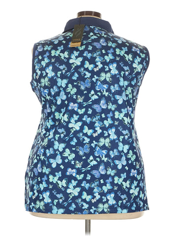 New Women's Lopez Navy Butterfly Sleeveless Golf Top Size 3X MSP$89 - 0
