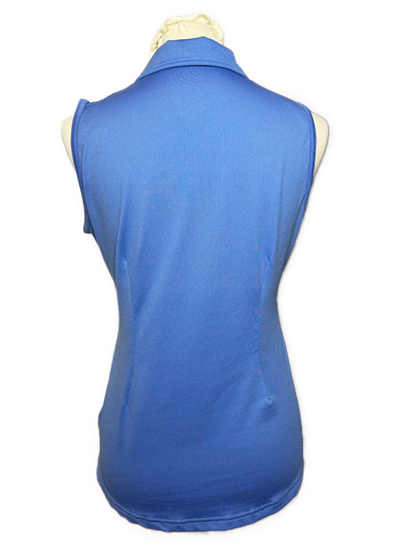 Jofit Periwinkle Zip Sleeveless Polo Size S