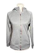 Puma Women's Heathered Gray Hooded Full-zip Jacket w/Logo Size M-1
