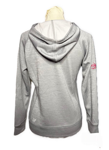 Puma Women's Heathered Gray Hooded Full-zip Jacket w/Logo Size M - 0