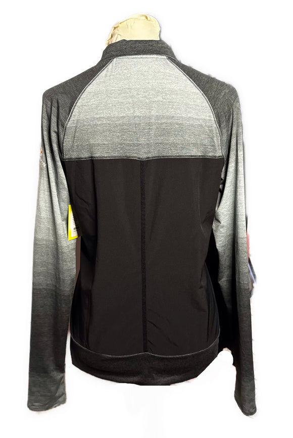 Adidas Women's Black & Gray Ombre Golf Pullover w/Logo Size M
