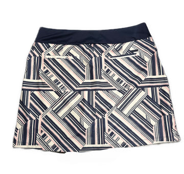 Adidas Women's Navy, White & Pink Patterned Golf Skort Size L - 0