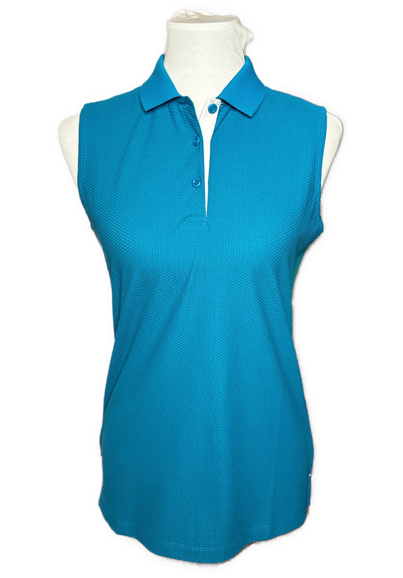 New JDX Women's Teal Textured Sleeveless Top Size S