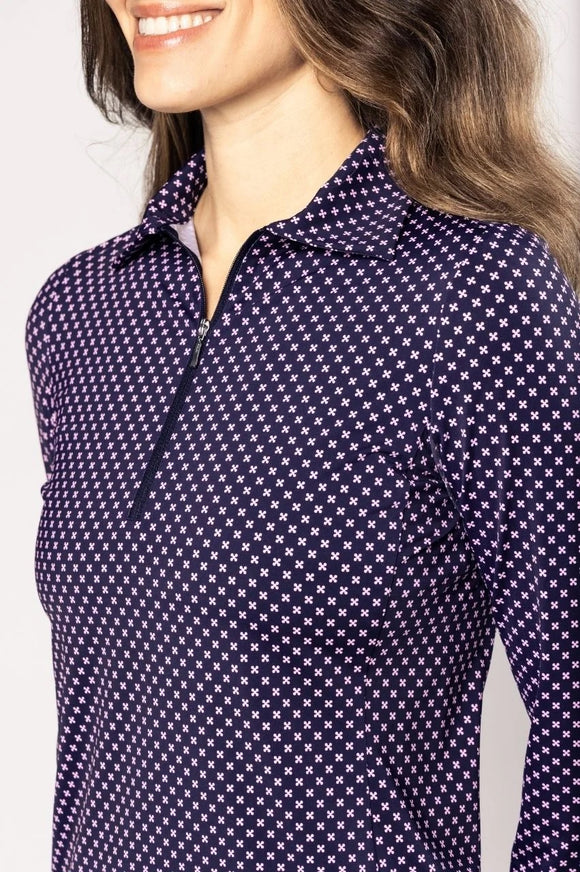 New Golftini Women's Unstaoppable Long Sleeve Cool Girl Polo Size S MSP$118