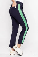 New Golftini Women's Navy/Kelly Green Streytch Ankle Pant Size S MSP$158-1