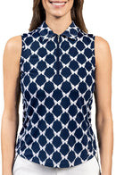 New Golftini Navy Butterfly Sleevless Cool Girl Polo MSP$108-1