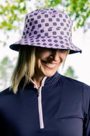 New Golftini Women's Reversible Pretty in Pink/Navy Bucket Hat MSP$60-1