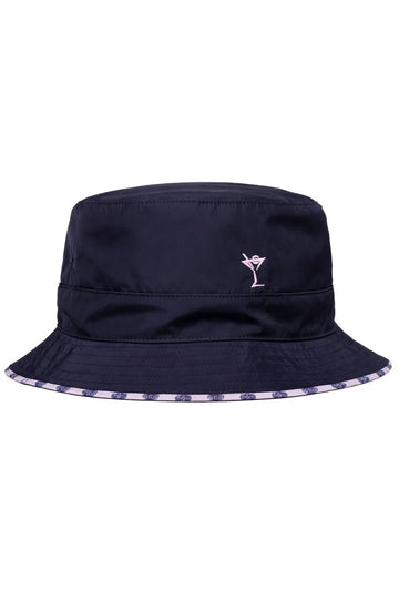 New Golftini Women's Reversible Pretty in Pink/Navy Bucket Hat MSP$60 - 0