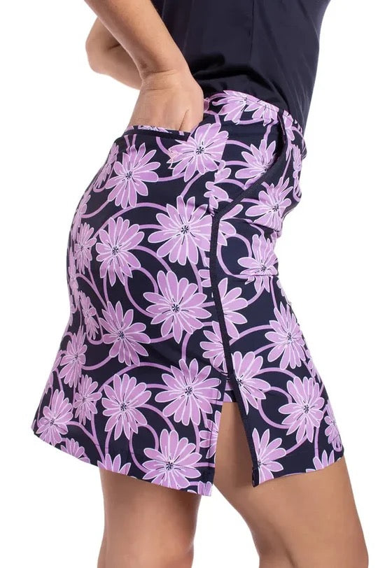 New Golftini Navy & Purple Wine Down Floral Skort Size 6 MSP$125