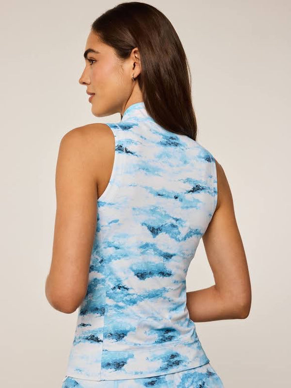 New Greyson Women's Painted Cloud Sleevless Golf Top Size S MSP$118