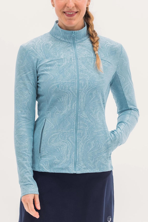 New Foray Golf Textured Full Zip Layering Jacket - Sky Blue MSP$140