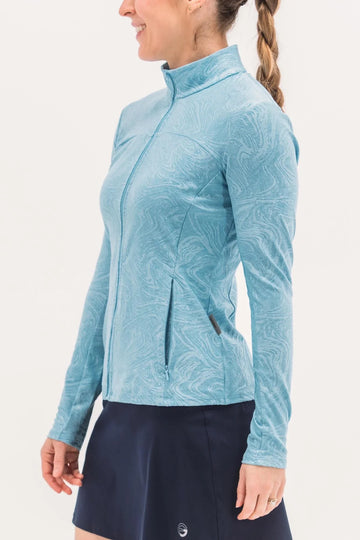New Foray Golf Textured Full Zip Layering Jacket - Sky Blue MSP$140 - 0