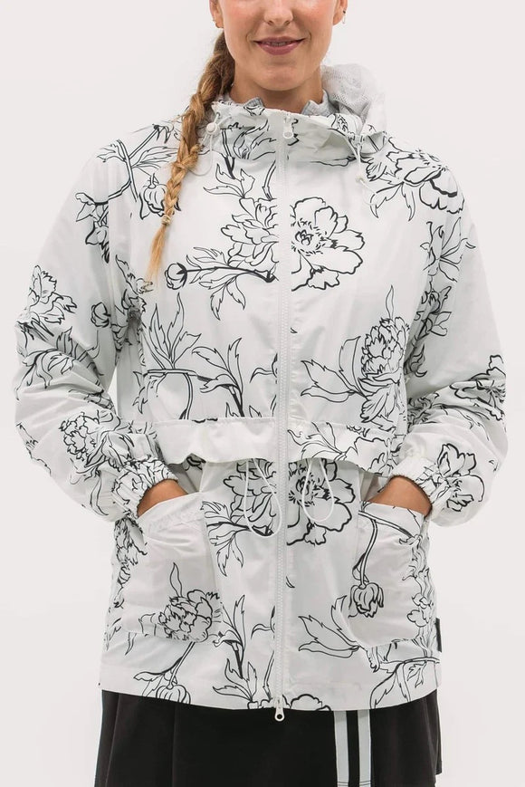 New Foray Golf Women's Windbreaker Shell Jacket - White Floral MSP$180
