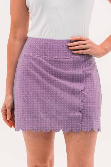 New Foray Golf Purple Scalloped Edge Wrap Skort MSP$160