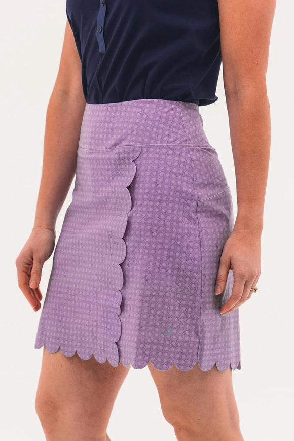 New Foray Golf Purple Scalloped Edge Wrap Skort MSP$160