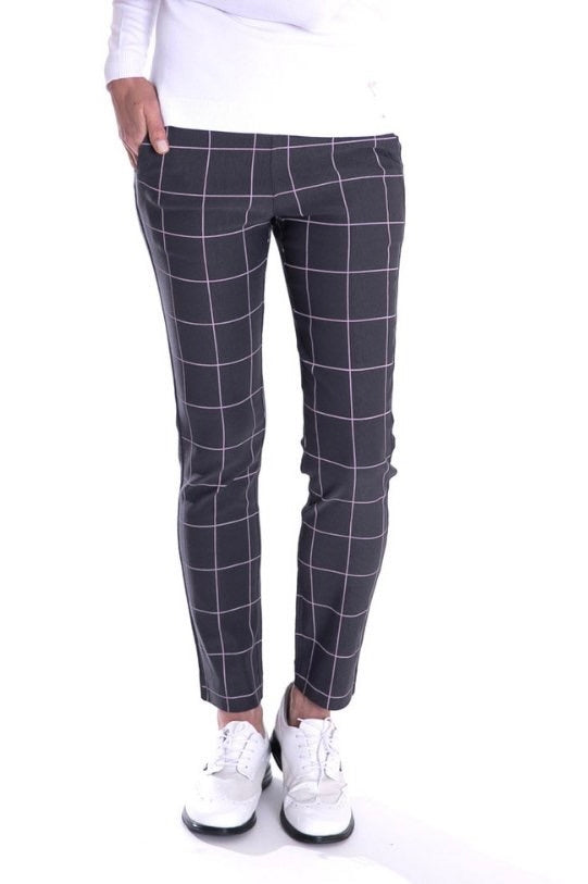 New Golftini Women's Trophy Pant - Gray/Pink Size XS MSP$140