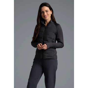 New Ibkul Solid Puff Jacket MSP $142