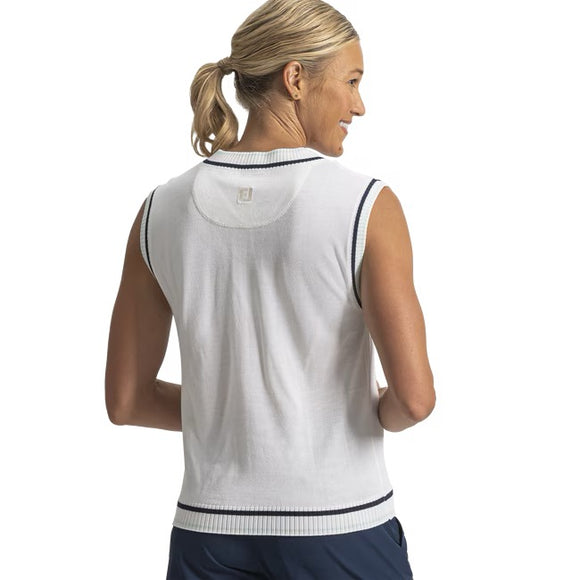 New Footjoy Women's White Sweater Tank - Size M MSP$95