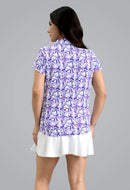 New Ibkul Norma Women's Tulip Sleeve Top - Plum Size S MSP $104-2