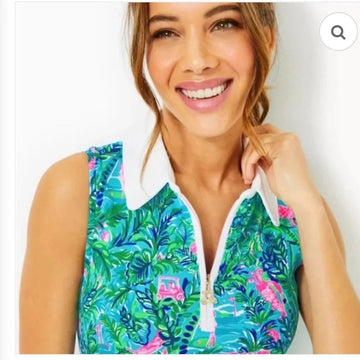 Lilly Pulitzer Luxletic Silvia Golf Dress - Blue Horizon Par Fection Size XS - 0
