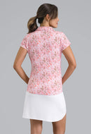 New Ibkul Briana Women's Tulip Sleeve Top - Peach Size S MSP $104-2