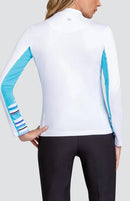 Tail Activewear Long Sleeve Melinda Top -White/Oceana Coast Size XS-2