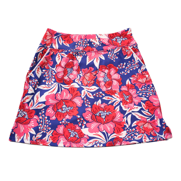 Sigrid Olsen BLue & Red Floral Golf Skort Size XS