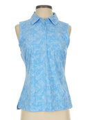 G/Fore Women's Blue Skull Icon Camo Sleeveless Golf Polo Size S MSP$110-1