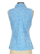 G/Fore Women's Blue Skull Icon Camo Sleeveless Golf Polo Size S MSP$110-2