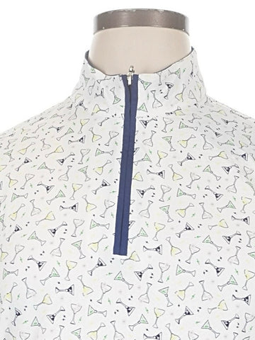 New San Soleil Women's Partini Print Long Sleeve Sun Shirt Size XL MSP$110 - 0