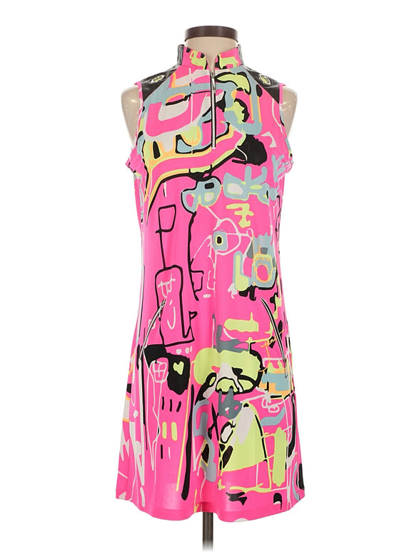 Jamie Sadock Pink Print Sleeveless Golf Dress Size S MSP$120