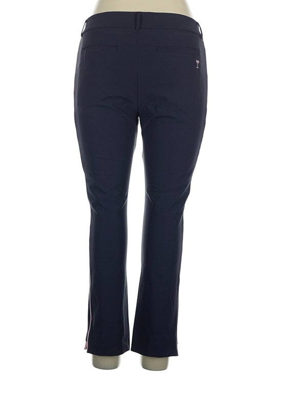 New Golftini Women's Navy/Pink Stretch Ankle Pants Size XL MSP$158