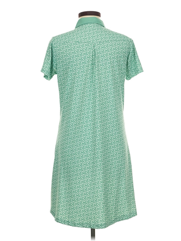 New William Murray Green Cocktails Print Polo Dress Size M MSP$98