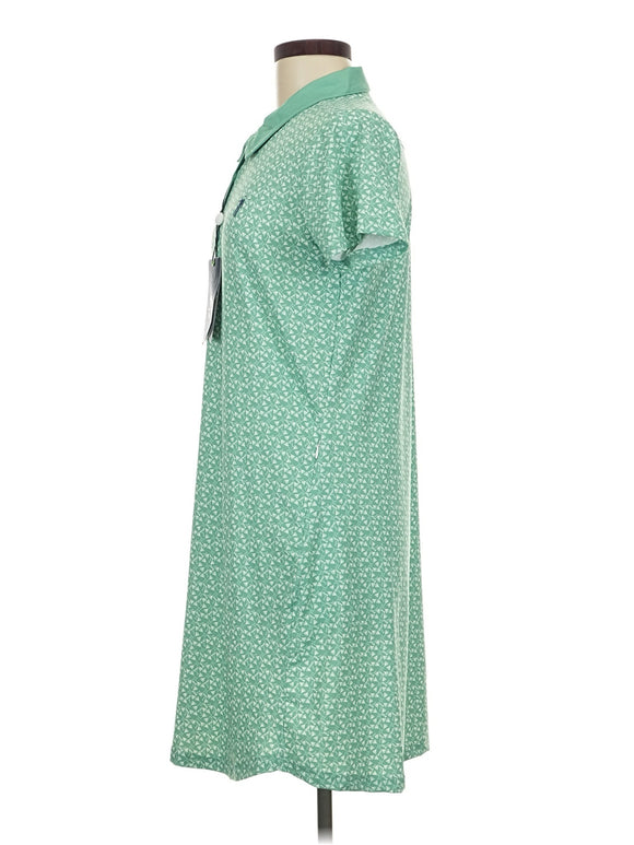 New William Murray Green Cocktails Print Polo Dress Size M MSP$98