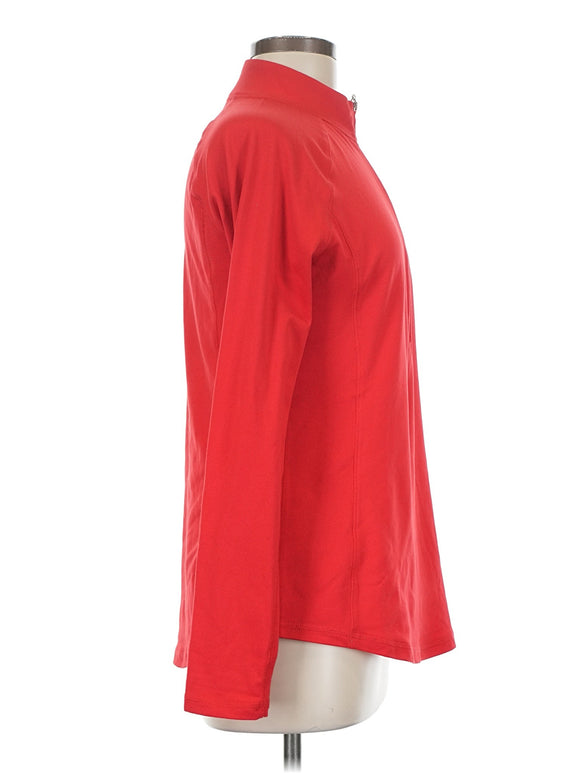 Jofit Women's Lipstick Red Zip Pullover Size M MSP$96