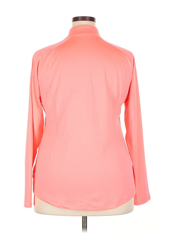 Jofit Women's Bright Coral Zip Pullover Size XXL MSP$96 - 0