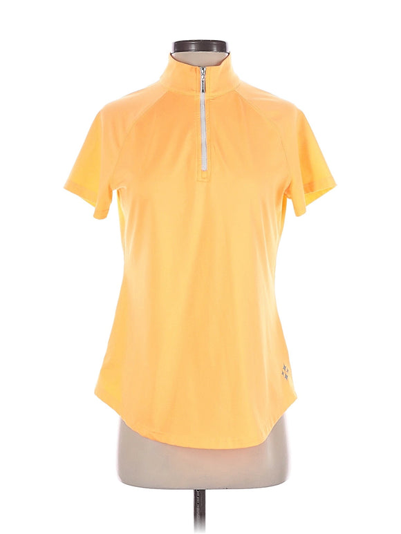 Jofit Women's Bright Peach Zip Mock Golf Polo Size M MSP$96