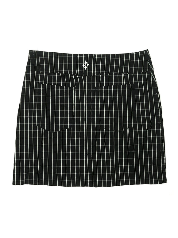 Jofit Women's Black Windowpane Streth Golf Skort Size L
