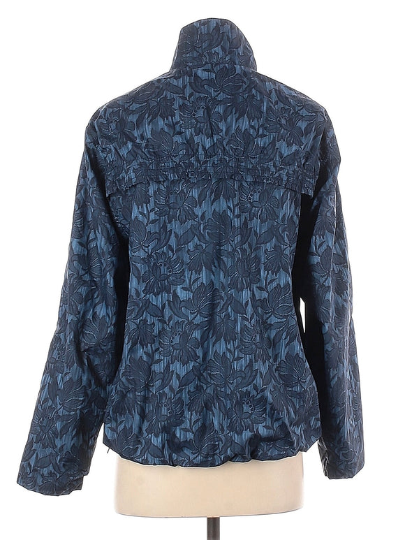 Athleta Navy Floral Full-Zip Rain Jacket Size S MSP$120